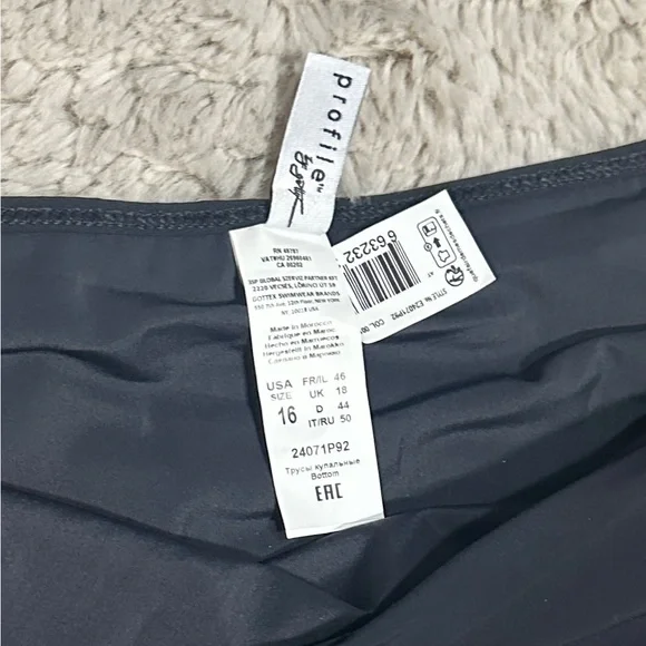 NWT Profile by Gottex Black Skirt with Ruffled Hem - Picture 5 of 6